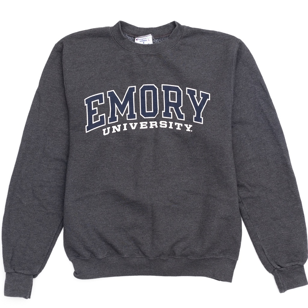 Women's Champion Brand Emory University Grey Crewneck Sweatshirt Size Small